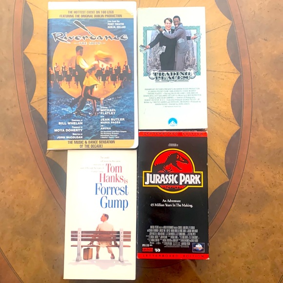 VHS 4films Riverdance Forest Gump Jurassic Park Trading Places - Picture 1 of 2